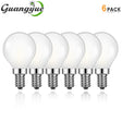 G45 Frosted Globe Edison LED Filament Bulbs E14 5W, Warm 3000K or Cool 6000K, 6 Pack - Hans Lumiere