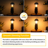 G45 Silver Crown Mirror Top LED Bulbs 4W Dimmable 2700K, E12 E14, 2-15 Pack - Hans Lumiere