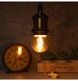 G50 Spiral Filament Edison LED Globe Bulbs 3W 2200K Dimmable, E12 E14 E26 E27, 2 or 6 Pack - Hans Lumiere