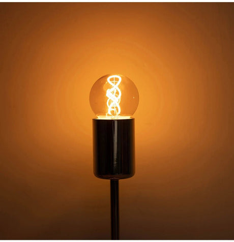 G50 Spiral Filament Edison LED Globe Bulbs 3W 2200K Dimmable, E12 E14 E26 E27, 2 or 6 Pack - Hans Lumiere