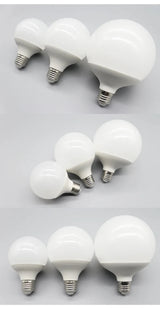 G80 G95 G125 Milky Globe LED Bulbs E27 10W 15W 18W CRI 90, Warm Neutral or Cool White, 6 Pack - Hans Lumiere