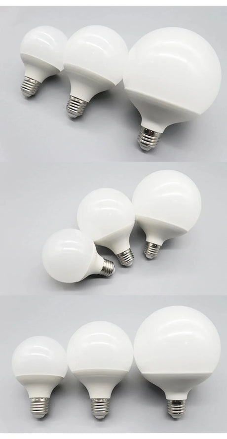 G80 G95 G125 Milky Globe LED Bulbs E27 10W 15W 18W CRI 90, Warm Neutral or Cool White, 6 Pack - Hans Lumiere