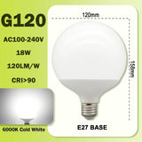 G80 G95 G125 Milky Globe LED Bulbs E27 10W 15W 18W CRI 90, Warm Neutral or Cool White, 6 Pack - Hans Lumiere