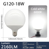 G80 G95 G125 Milky Globe LED Bulbs E27 10W 15W 18W, Warm Neutral or Cool White, 1-5 Pack - Hans Lumiere