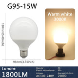 G80 G95 G125 Milky Globe LED Bulbs E27 10W 15W 18W, Warm Neutral or Cool White, 1-5 Pack - Hans Lumiere