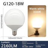 G80 G95 G125 Milky Globe LED Bulbs E27 10W 15W 18W, Warm Neutral or Cool White, 1-5 Pack - Hans Lumiere