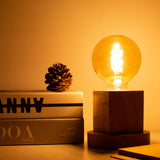 G80 Spiral Filament Edison LED Globe Bulb E27 4W 2700K, Amber or Clear Glass, 2 or 6 Pack - Hans Lumiere