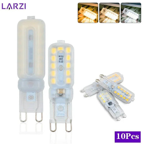 G9 LED Bulbs 3W 5W 7W 220V, Halogen Replacement for Crystal Chandeliers, 10 Pack - Hans Lumiere