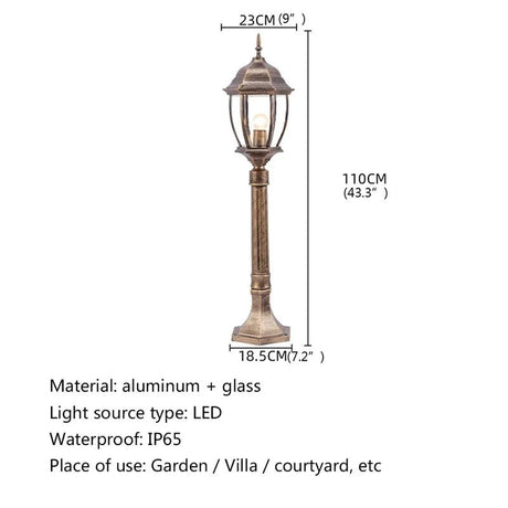 Garden Retro Outdoor Lawn Light - Hans Lumiere