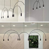 Geometric Lines Arched Shape LED Hanging Lamp - Hans Lumiere