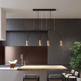 Geometric Lines Arched Shape LED Hanging Lamp - Hans Lumiere