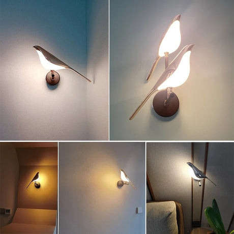 Gilded Bird LED Wall Sconce with Touch Switch - Hans Lumiere