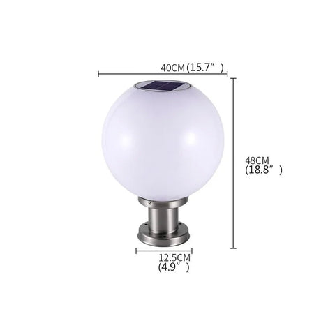 Globe Shade Waterproof Pillar Post LED Lamp - Hans Lumiere