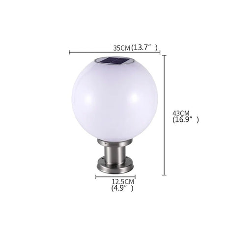 Globe Shade Waterproof Pillar Post LED Lamp - Hans Lumiere