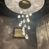 Gold Crystal Staircase Chandelier for Living Room and Foyer - Hans Lumiere