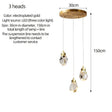 Gold Crystal Staircase Chandelier for Living Room and Foyer - Hans Lumiere