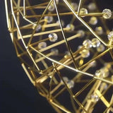 Gold Or Black Crystal Luxury LED Chandelier Pendant Lamp - Hans Lumiere