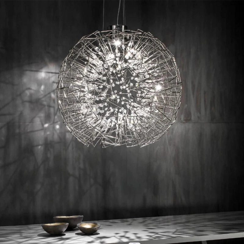 Gold Or Black Crystal Luxury LED Chandelier Pendant Lamp - Hans Lumiere
