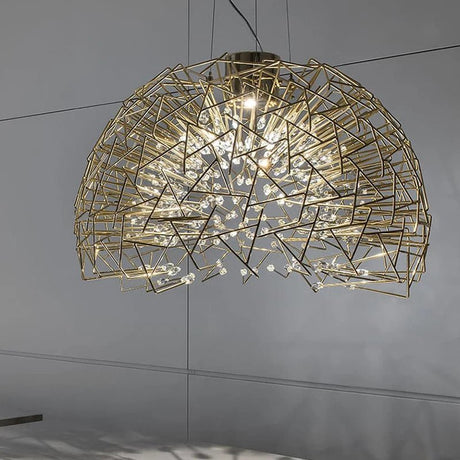 Gold Or Black Crystal Luxury LED Chandelier Pendant Lamp - Hans Lumiere