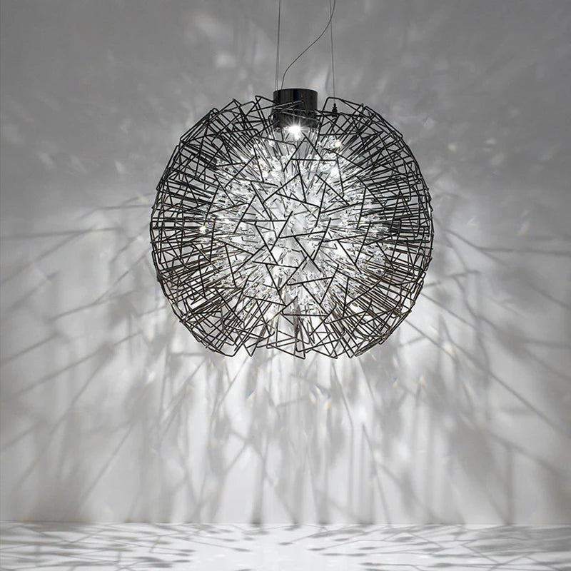 Gold Or Black Crystal Luxury LED Chandelier Pendant Lamp - Hans Lumiere