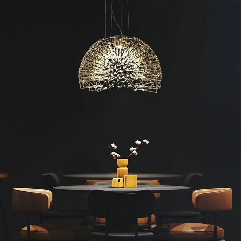 Gold Or Black Crystal Luxury LED Chandelier Pendant Lamp - Hans Lumiere