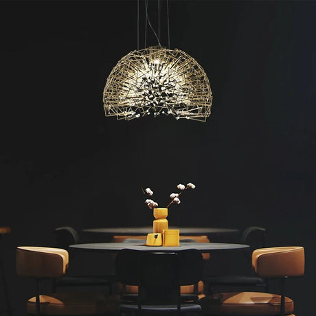 Gold Or Black Crystal Luxury LED Chandelier Pendant Lamp - Hans Lumiere