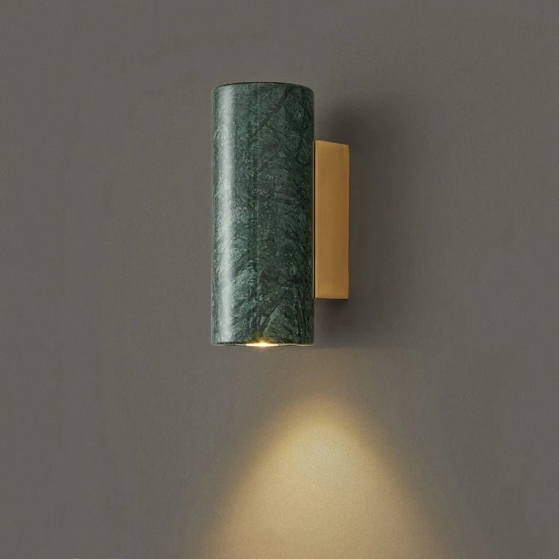 Green Marble Wall Sconce – Nordic Luxury Wall Light - Hans Lumiere