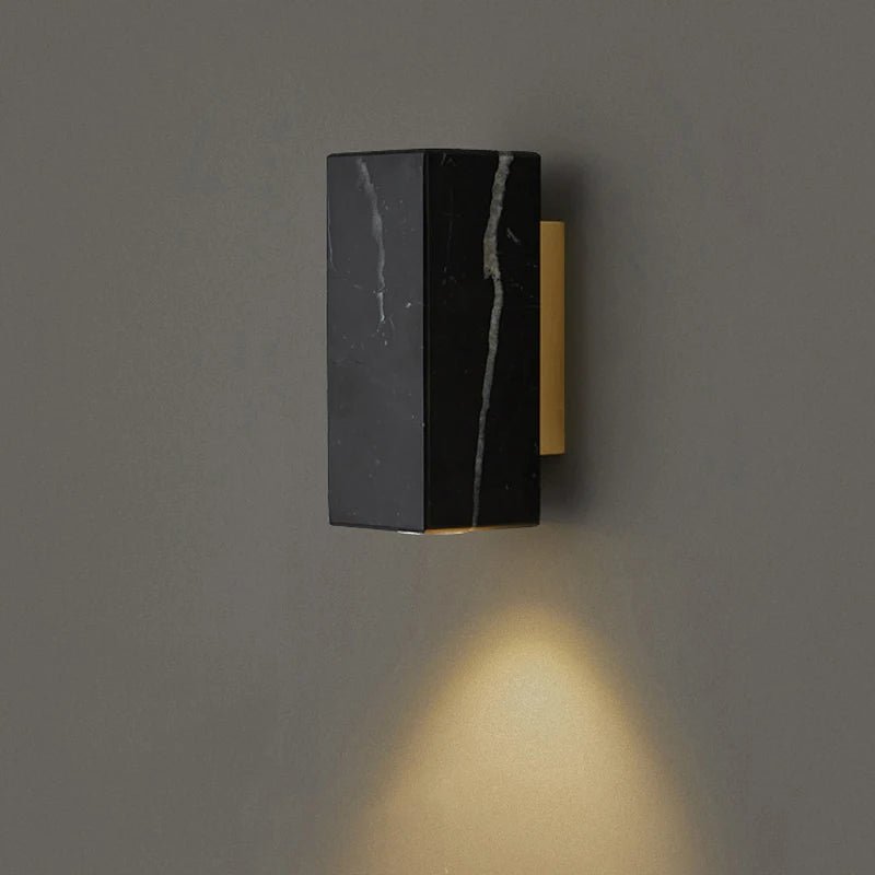 Green Marble Wall Sconce – Nordic Luxury Wall Light - Hans Lumiere