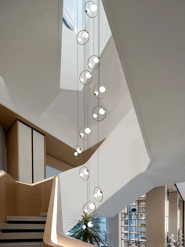Hall Chandelier Staircase Modern Suspension Luster - Hans Lumiere
