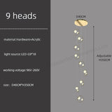 Hall Chandelier Staircase Modern Suspension Luster - Hans Lumiere