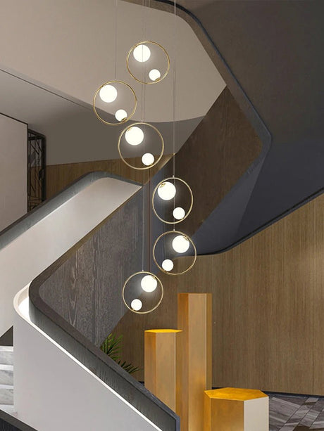 Hall Chandelier Staircase Modern Suspension Luster - Hans Lumiere