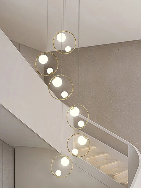 Hall Chandelier Staircase Modern Suspension Luster - Hans Lumiere