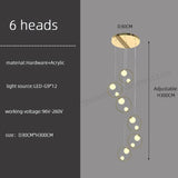 Hall Chandelier Staircase Modern Suspension Luster - Hans Lumiere