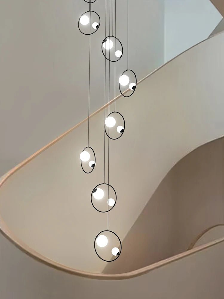 Hall Chandelier Staircase Modern Suspension Luster - Hans Lumiere