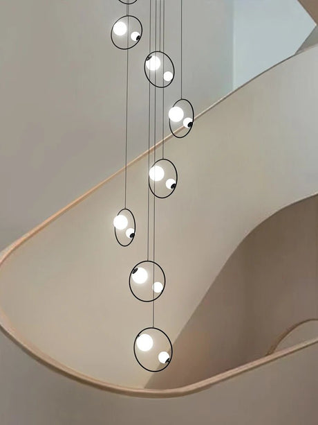 Hall Chandelier Staircase Modern Suspension Luster - Hans Lumiere