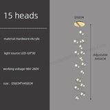 Hall Chandelier Staircase Modern Suspension Luster - Hans Lumiere