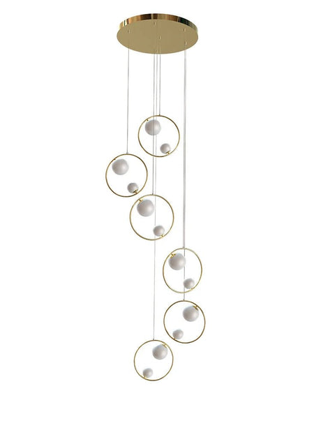 Hall Chandelier Staircase Modern Suspension Luster - Hans Lumiere