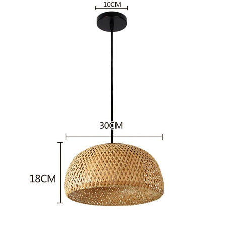 Hand Knitted Bamboo Pendant Lamp - Hans Lumiere