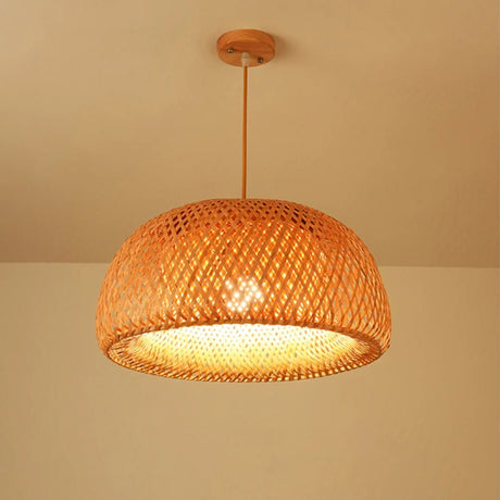 Hand Knitted Bamboo Pendant Lamp - Hans Lumiere