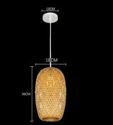 Hand Knitted Bamboo Pendant Lamp - Hans Lumiere