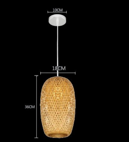 Hand Knitted Bamboo Pendant Lamp - Hans Lumiere