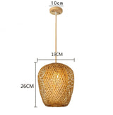 Hand Knitted Bamboo Pendant Lamp - Hans Lumiere