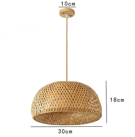 Hand Knitted Bamboo Pendant Lamp - Hans Lumiere