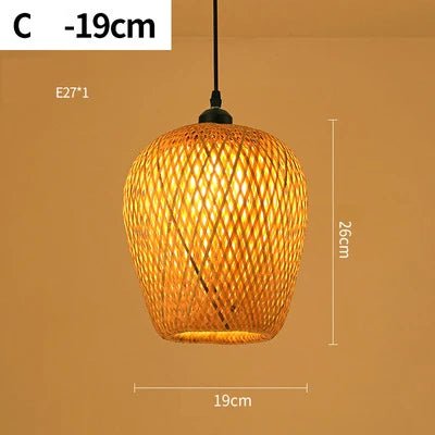 Hand Knitted Bamboo Pendant Lamp - Hans Lumiere