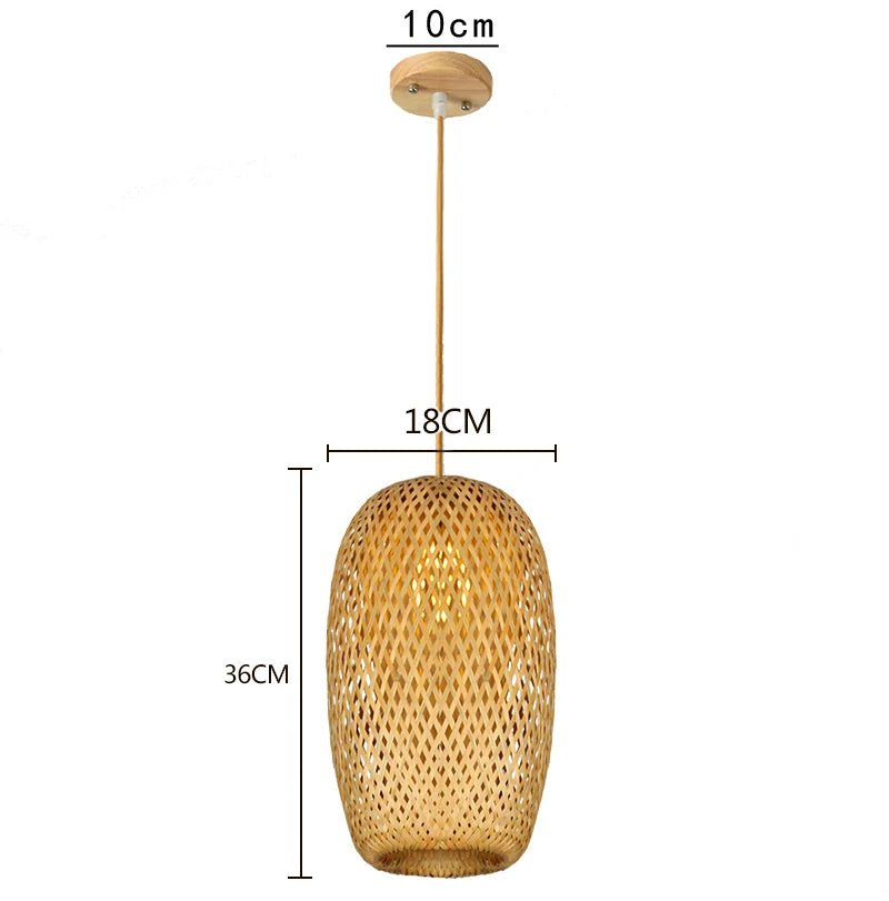 Hand Knitted Bamboo Pendant Lamp - Hans Lumiere