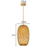Hand Knitted Bamboo Pendant Lamp - Hans Lumiere