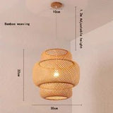 Hand Knitted Bamboo Pendant Lamp - Hans Lumiere