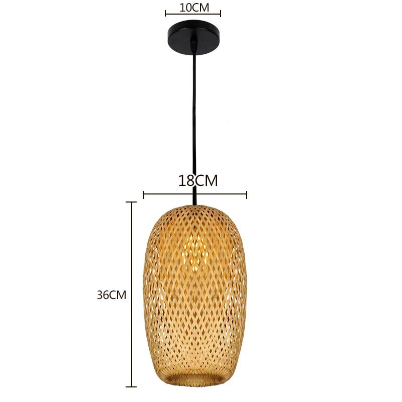 Hand Knitted Bamboo Pendant Lamp - Hans Lumiere