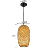 Hand Knitted Bamboo Pendant Lamp - Hans Lumiere