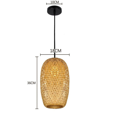 Hand Knitted Bamboo Pendant Lamp - Hans Lumiere
